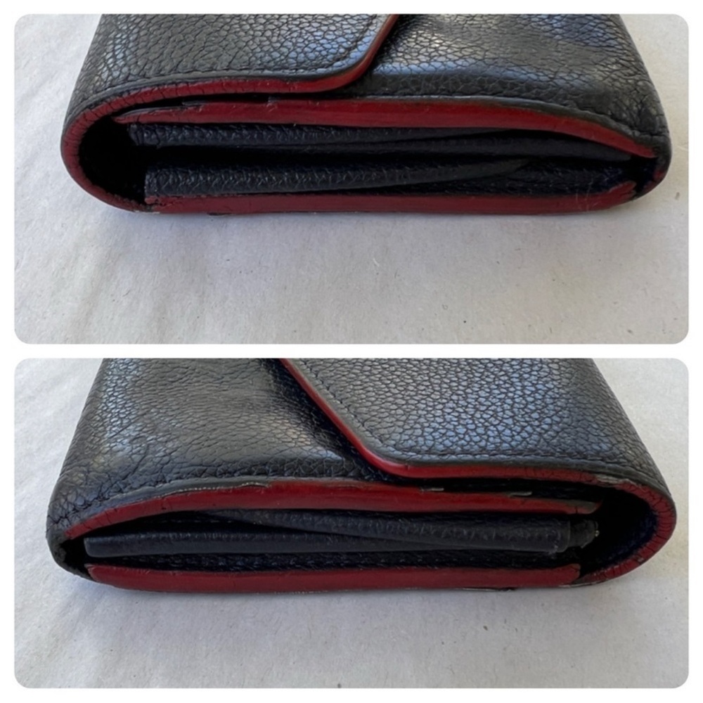 Authentic Louis Vuitton Empreinte Sarah Wallet navy red gold - Picture 8 of 9